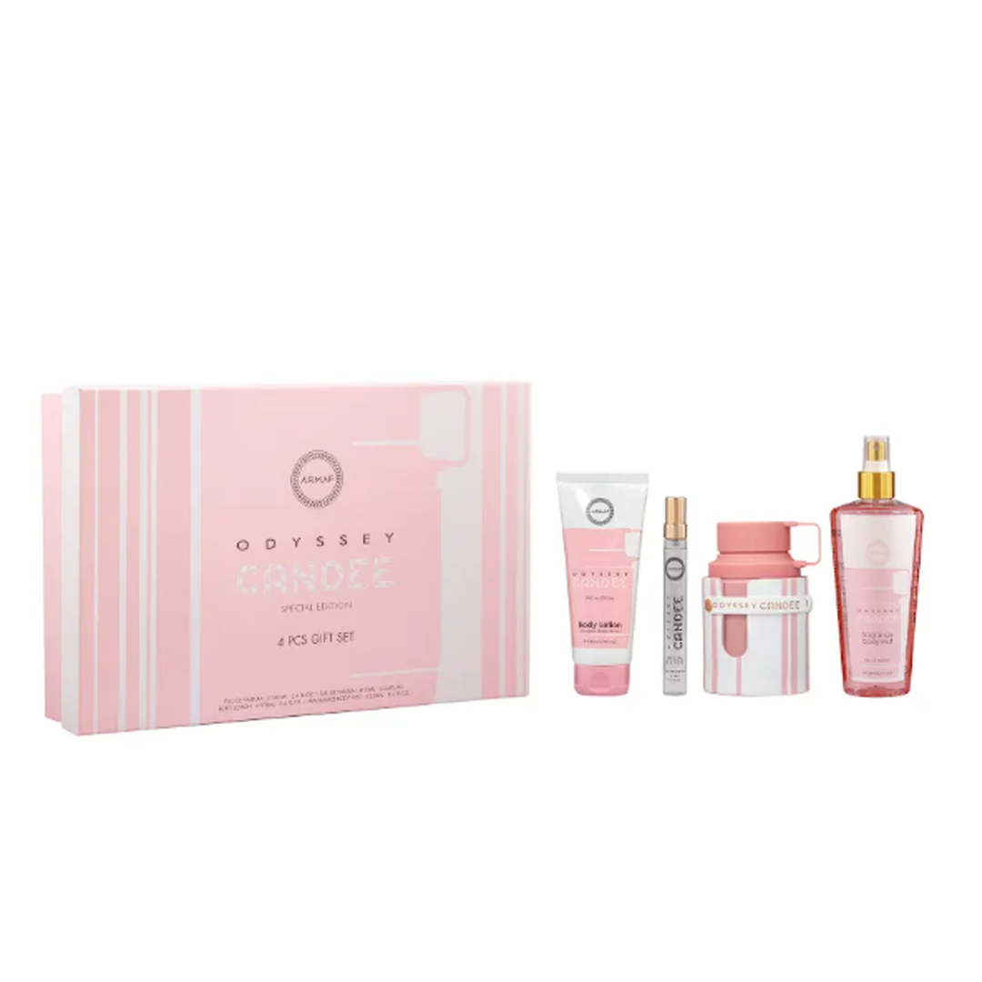 Armaf Odyssey Candee Woman 4pcs EDP 100ml/ Body Mist 250ml/ Body Lotion 100ml/ Mini 50ml
