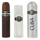 Cuba Black Set 3pcs Men EDT 100ml/ Body Spray 100ml/ After Shave 100ml