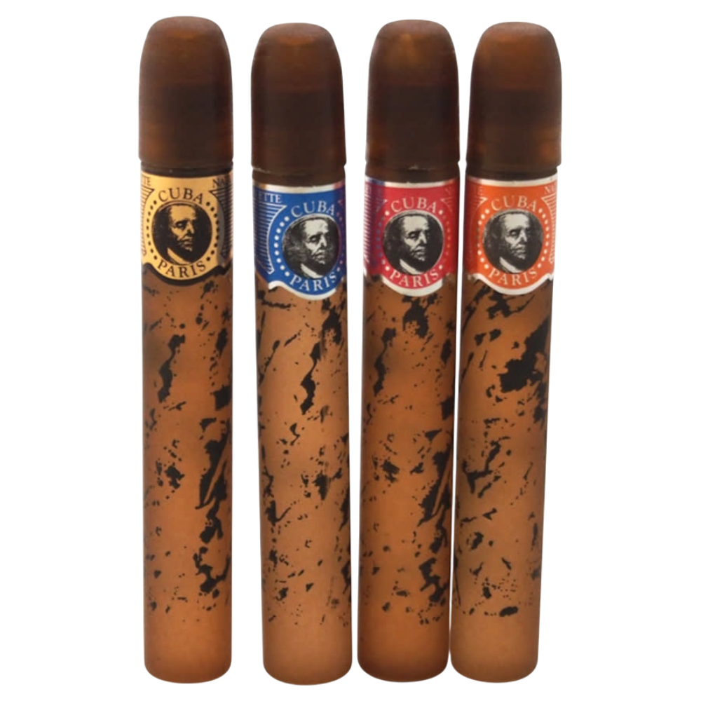 Cuba Set Classic 4 Pcs Men Blue, Gold,Red,Orange, EDT 35ml C/U
