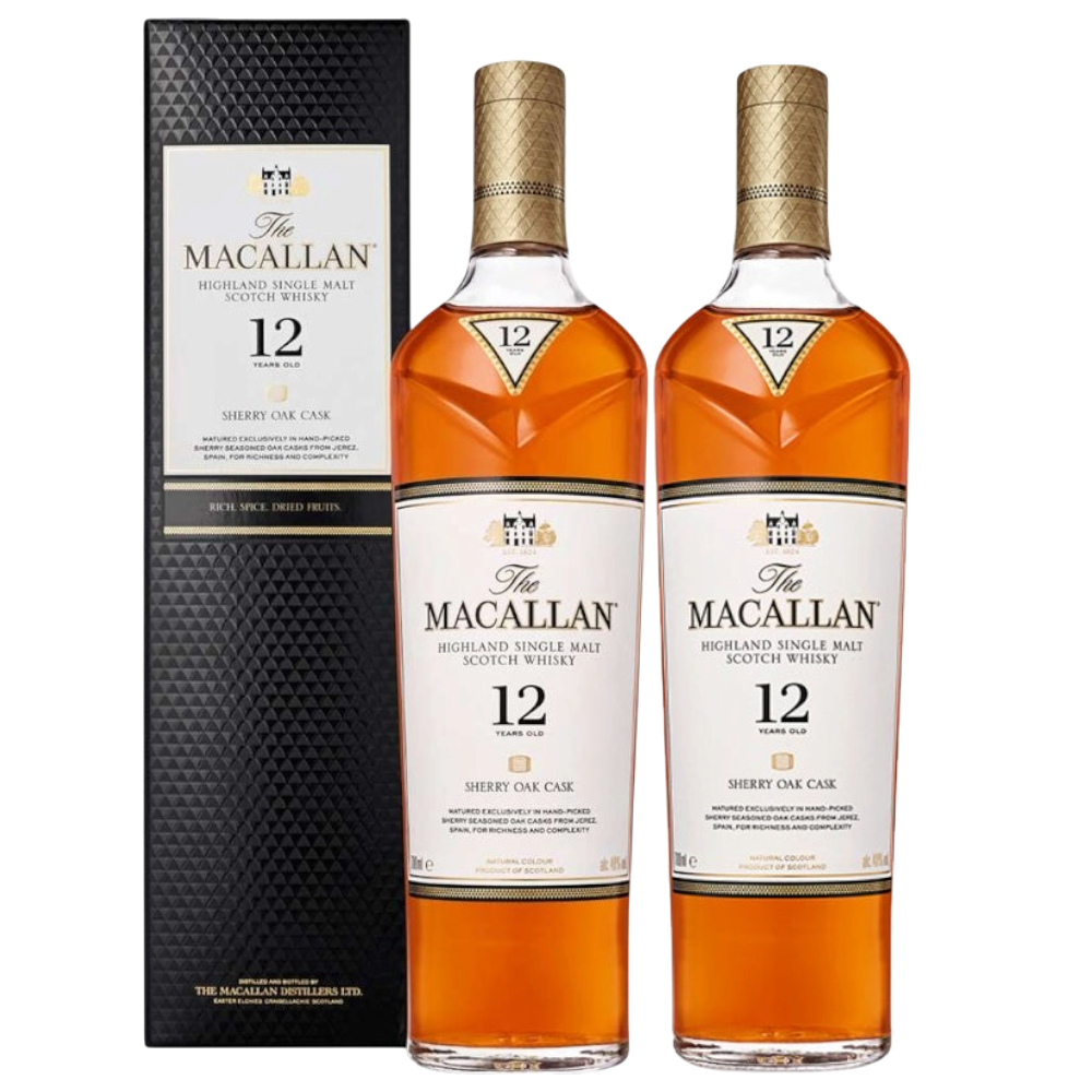 The Macallan 12 Años Sherry oak Cask 2 Pack 700ml