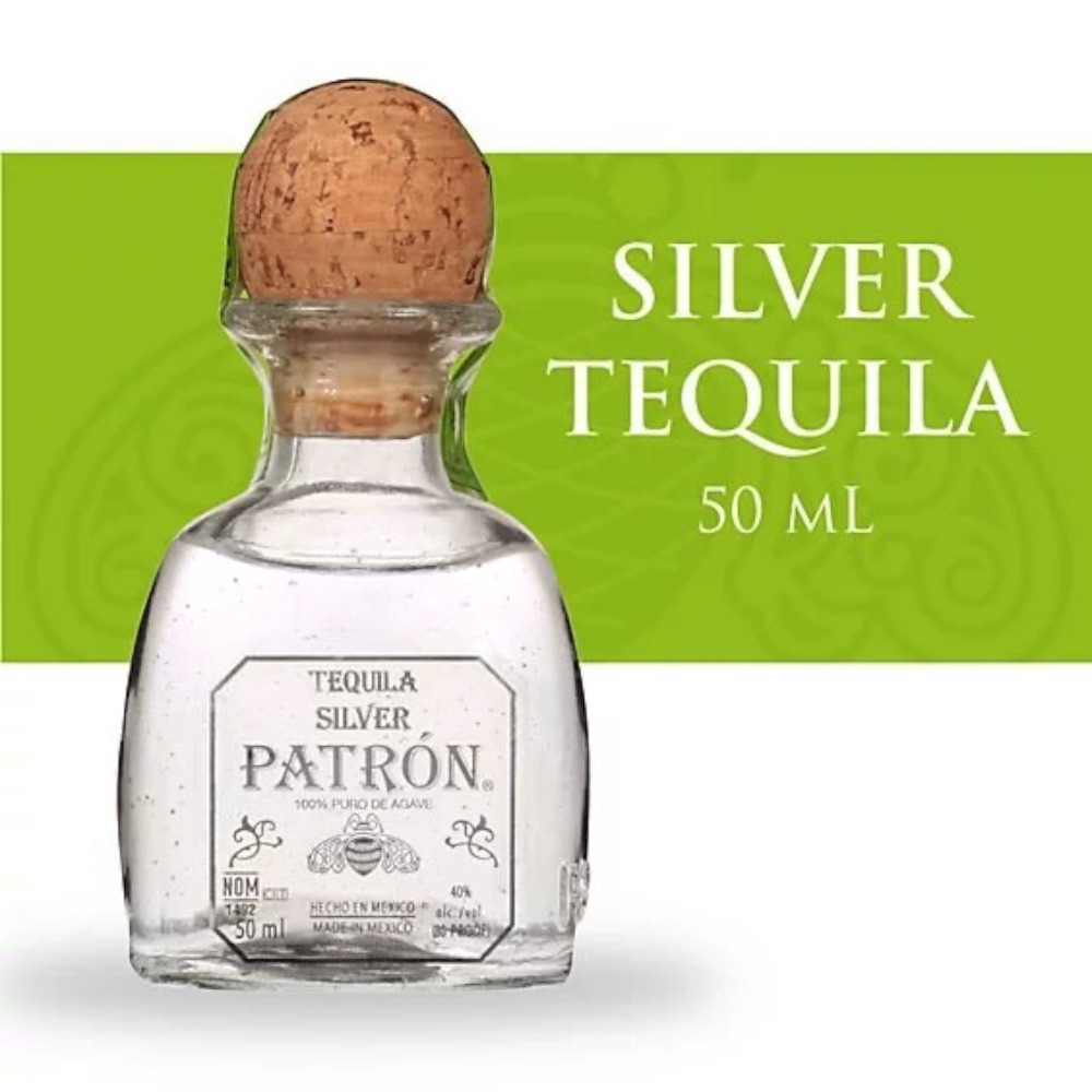 Patron Silver Miniatura 50ml vidrio 6Pack