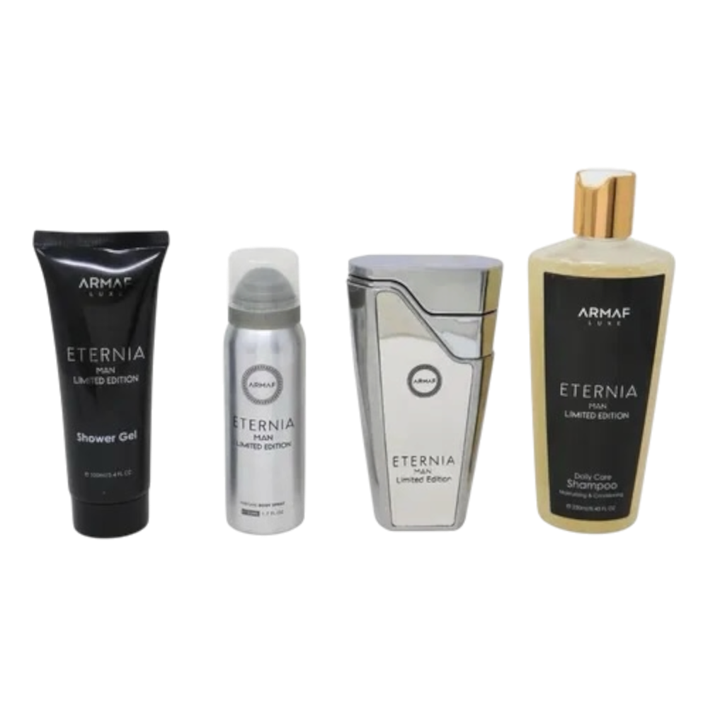 Armaf Eternia Set 4pcs Men EDP 100ml/ Body Gel 100ml/ Body Spray 50ml/ Shampoo 250ml