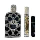 Orientica Oud Saffron Men 4pcs EDP 80ml/ Mini 7.5ml/ Atomizador 10ml/ Bolsa
