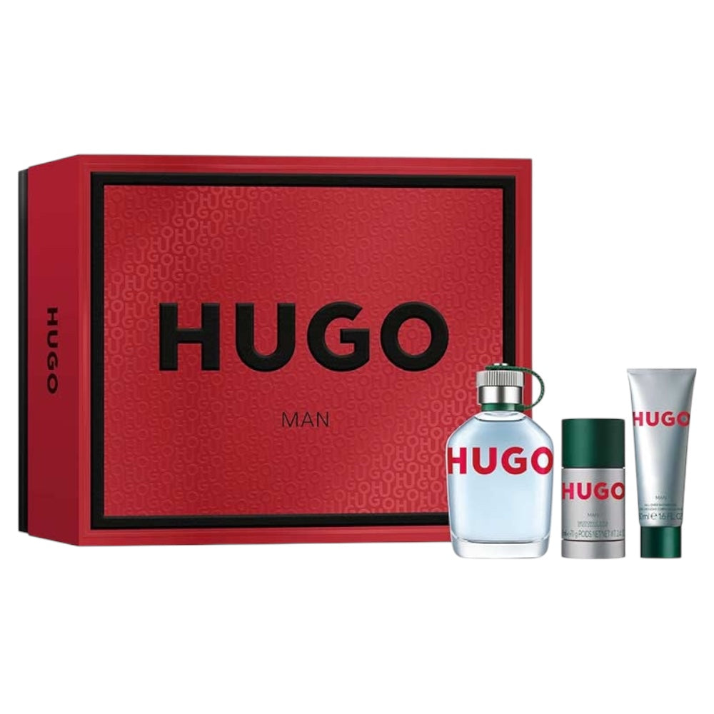 Hugo Boss Green Man Set 3 Pz EDT 125ml/ Desodorante 75ml/ Gel De Ducha 50ml