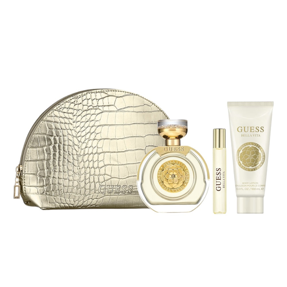 Guess Bella Vita Woman 4pcs EDT 100ml/ Body Lotion 100ml/ EDT 15ml/ Bag