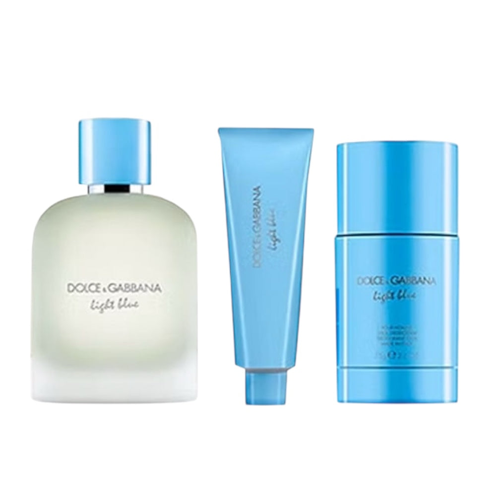 Dolce & Gabbana Light Blue Set 3pcs Men EDT 100ml/ Body Shower 50ml/ Desodorante 75ml