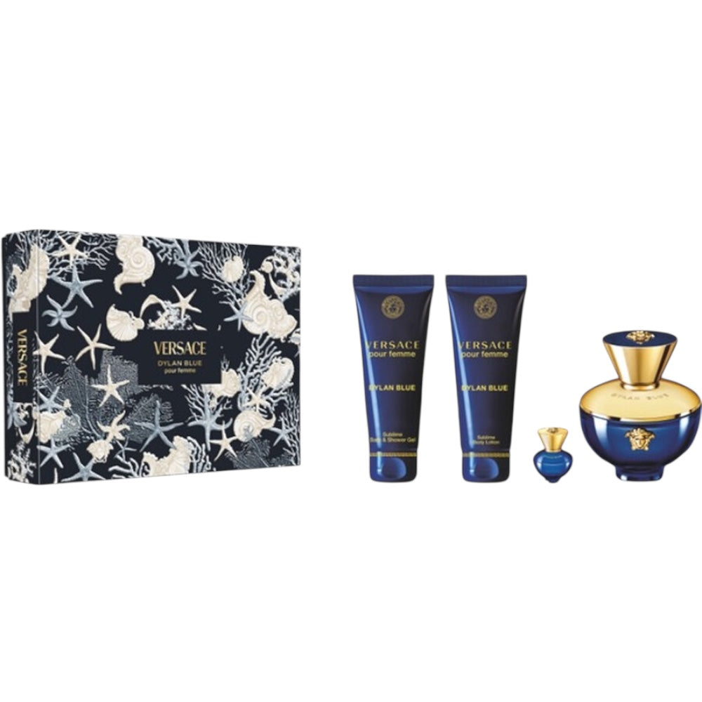 Versace Versace Dylan Blue Women Set 4pcs EDP 100ml/ Mini EDP 10ml/ Body Shower 100ml
