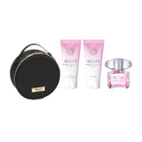 Versace Bright Crystal Women Set 4pcs EDT 100ml/ Body Shower 100ml/ Body Cream 100ml/ Cosmetiquera