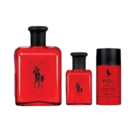 Ralph Lauren Polo Red Men Set 3Pz EDT 125ml/ EDT 40ml/ Deo 2.6oz
