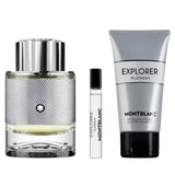 Mont Blanc Explorer Platinum Men Set 3 Pz EDP 100ml/ Shower Gel 100ml/ EDP 7.5ml