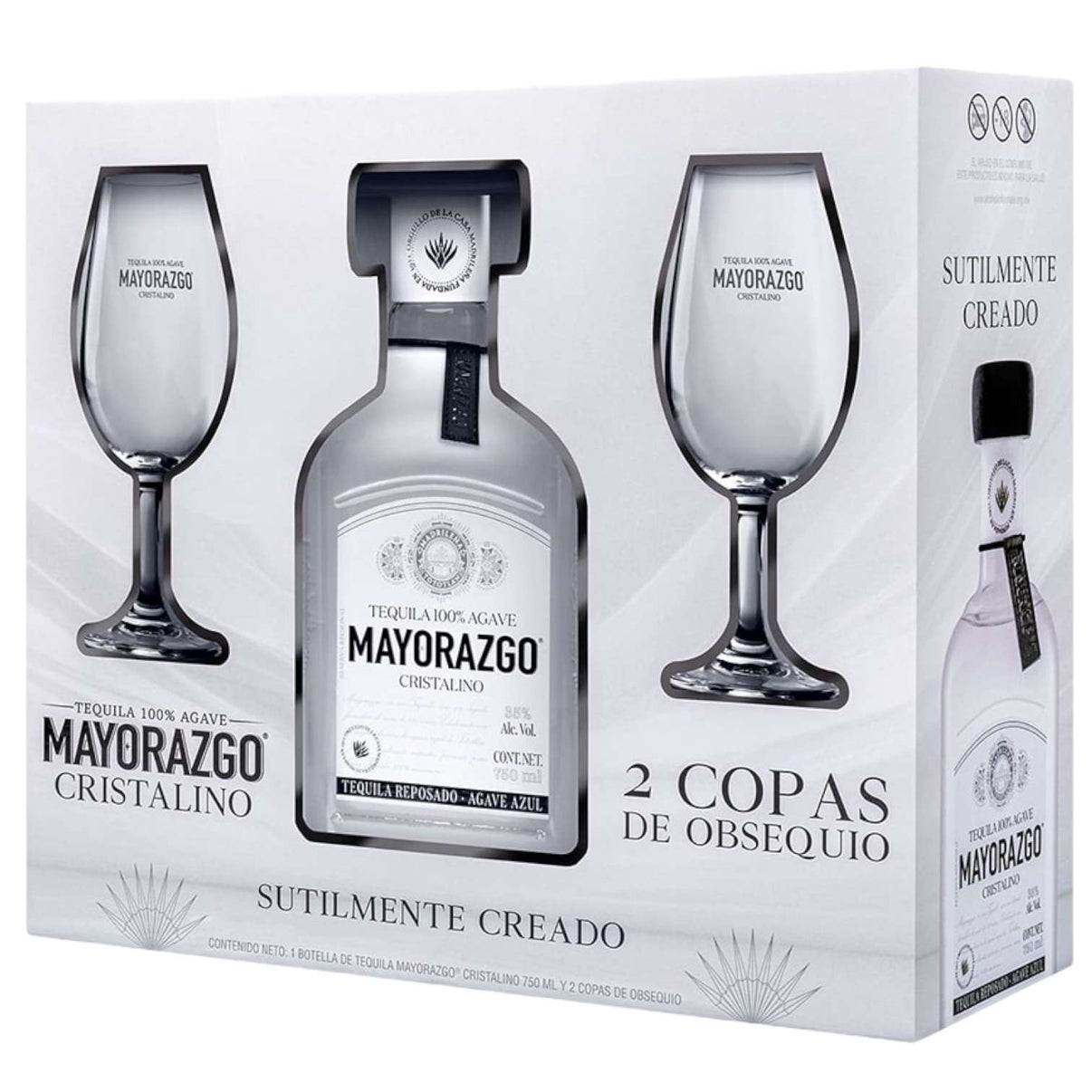 Tequila Mayorazgo Cristalino Reposado 750 ml+ Dos copas – Guateselectos