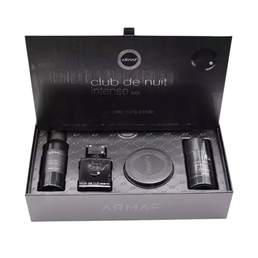 Armaf Club De Nuit Intense Men Set 4 Pz EDP 30ml/ Pomada 100gm/ Spray p Cabello 55ml/ Deo Barra 2.5 Gm