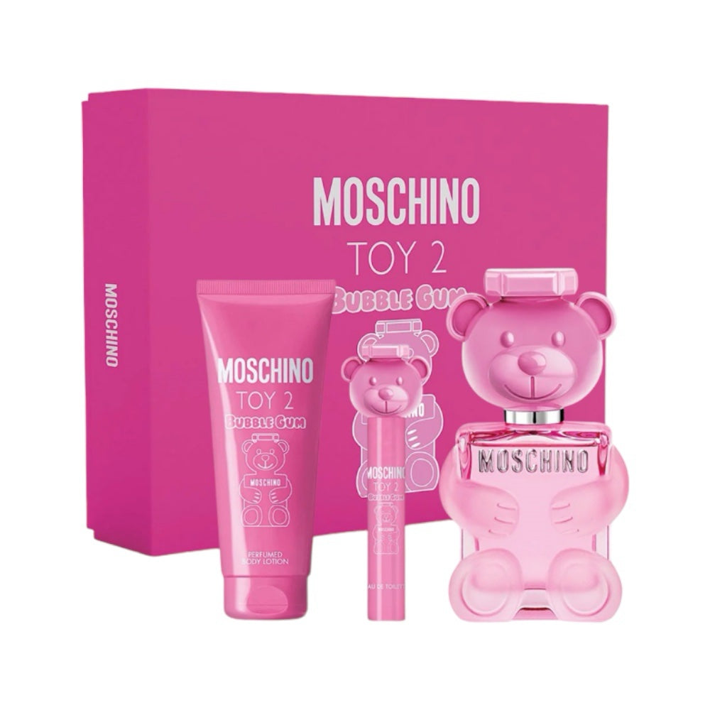 Moschino Toy 2 Bubble Gum Women set 3 pz EDT 100ml/ EDP 10ml/ Body L 100ml
