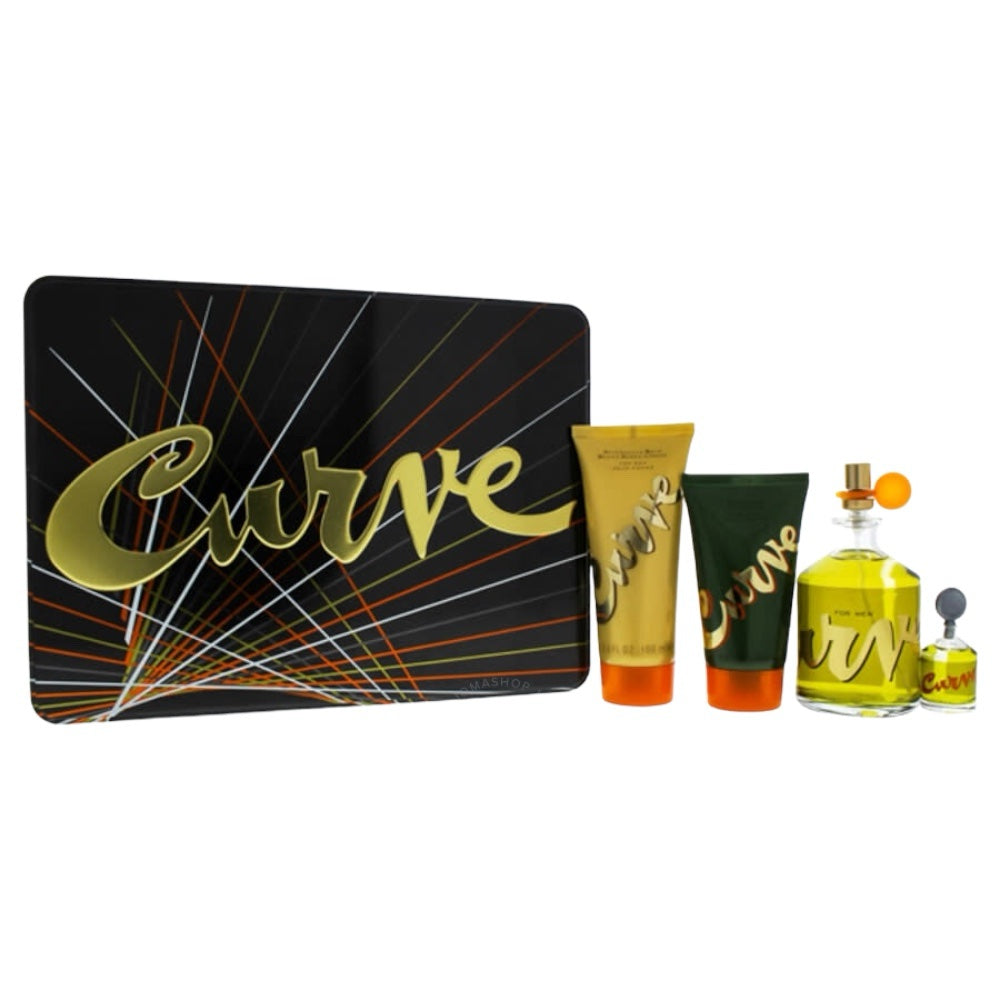 Liz Claiborne Curve Men Set 4 Pz EDC 125ml/ EDC 7ml/ Gel De Ducha 100ml/ Aftershave Balm 100ml
