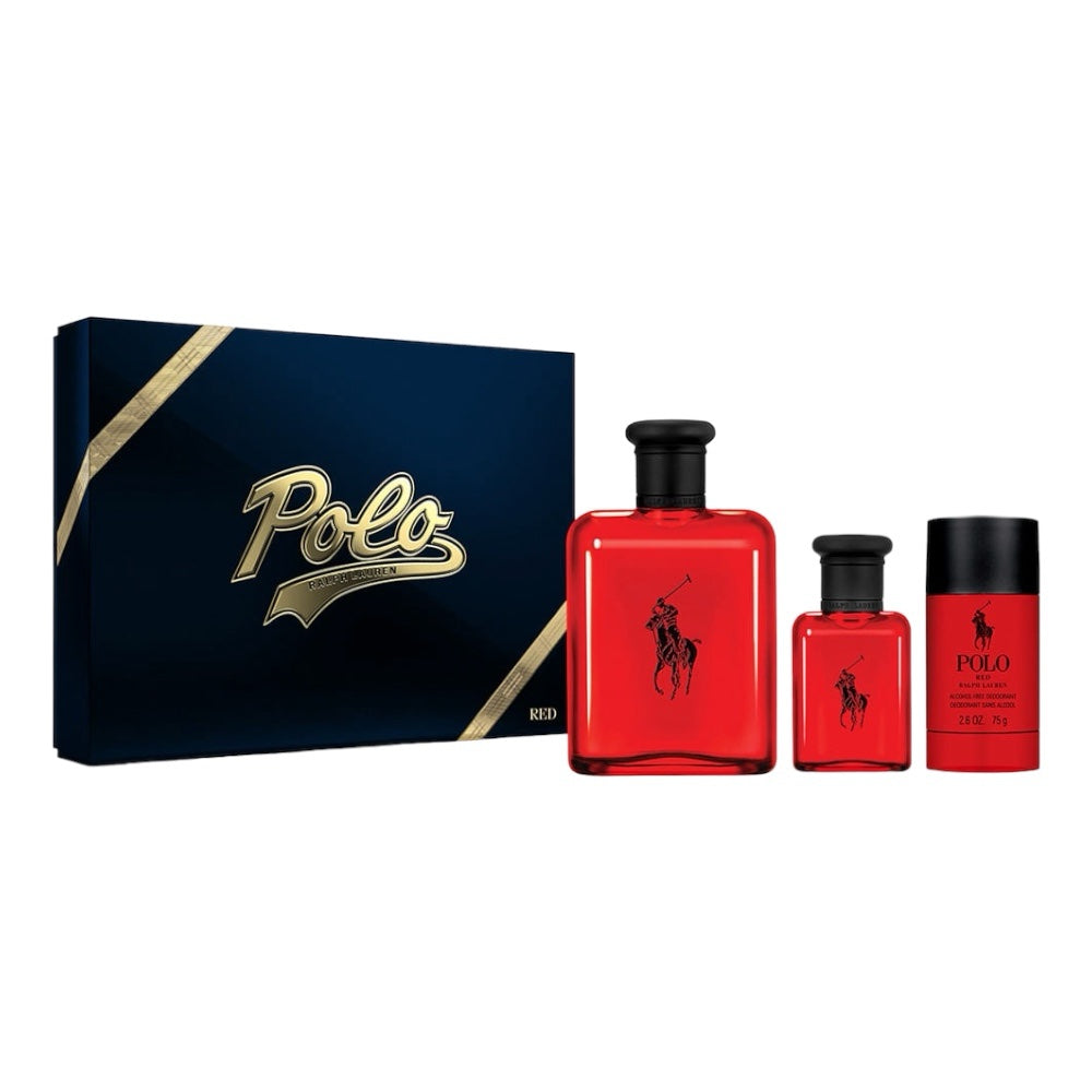 Ralph Lauren Polo Red Men Set 3Pz EDT 125ml/ EDT 40ml/ Deo 2.6oz
