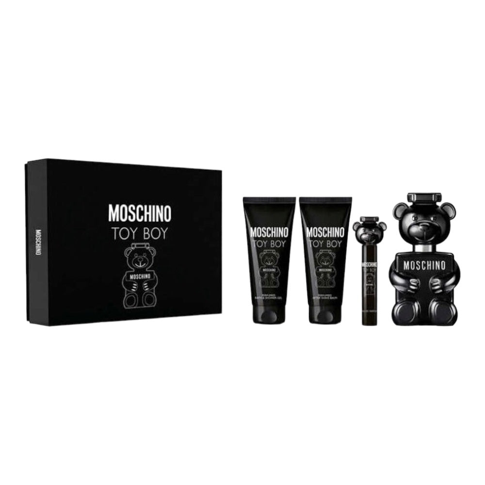 Moschino Toy Boy Men Set 4 Pz EDP 100ml/ EDP 10ml/ Shower gel 100ml/ After Shave Balm 100ml