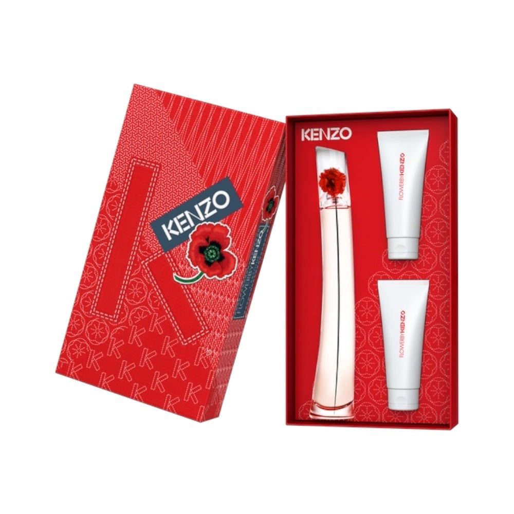 Kenzo Flower Woman Set 3 Pz EDP 100ml/ Body Lotion 75ml/ Shower Gel 75ml