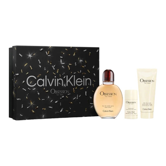 Calvin Klein Obsession Men Set 3 Pz EDT 125ml/ After Shave Balm 100ml/ Deo Stick 2.6 pz