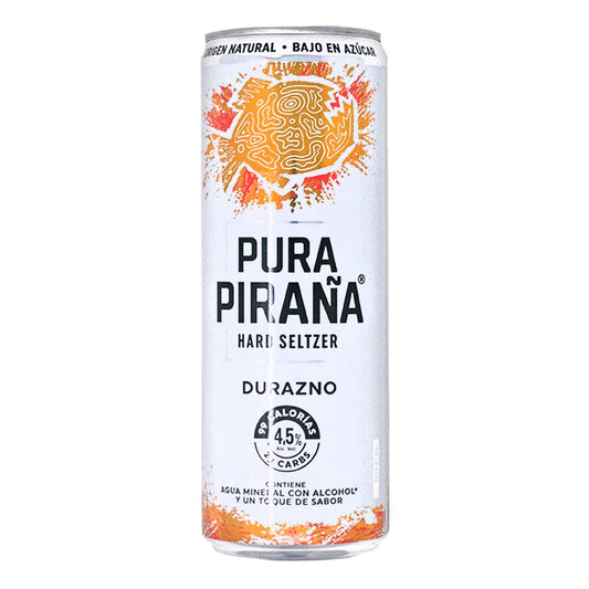 Pura Piraña Hard Seltzer Durazno 6 pack 355ml